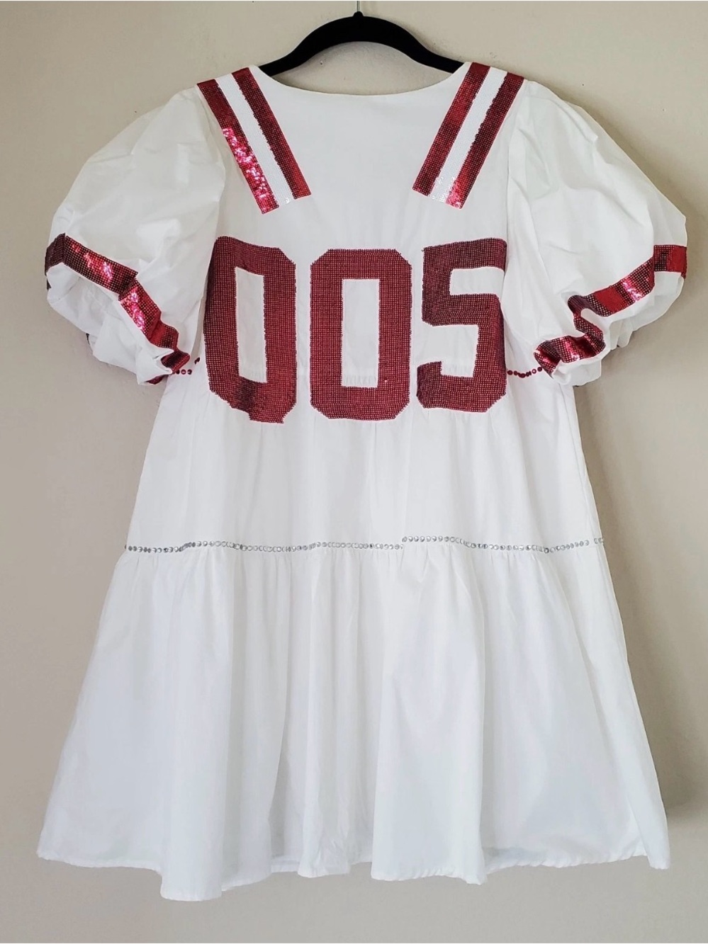 QUEEN OF SPARKLES Red Jersey Dress - XS
